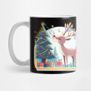 Trippy Christmas- Reindeer Enjoying Their Christmas Tree Mug